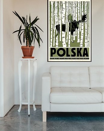Plakat Polska Łoś (R. Kaja) 98x68 cm, Galeria LueLue
