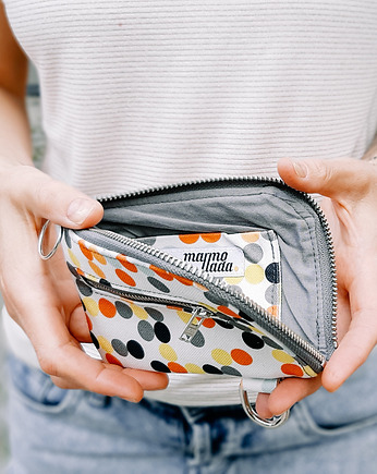 Marmollada - portfel bawełniany kropki + szary, marmollada