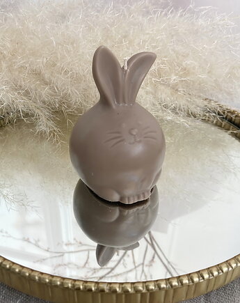 Świeca ekologiczna sojowa dekoracyjna zając/ królik ciemny brązowy, Coccola JEWELLERY
