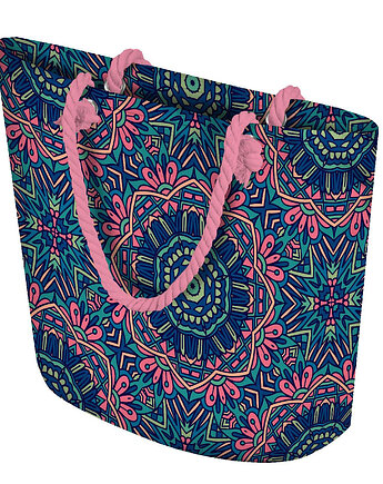 Torba Shopper - KOLOROWA MANDALA 4, Piotr i Paweł Pracownia Handmade