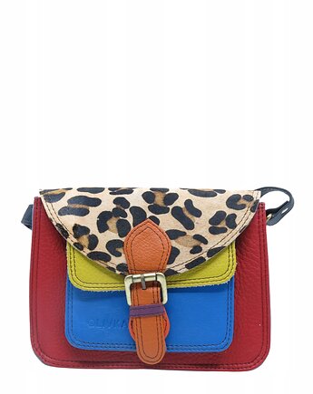 Torebka listonoszka oryginalna skórzana kolorowa elegancka pasek eko OLIVKA, Olivka Warsaw