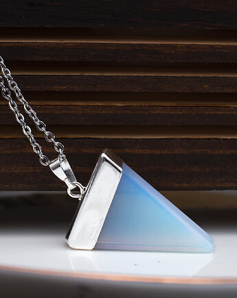 Naszyjnik "Luna Prism" - Światło i Geometria w opalu, LaMia Jewellery