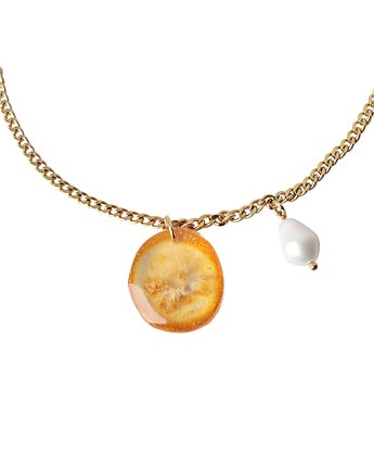 Naszyjnik z kumkwatem i perłą, Flores Jewellery