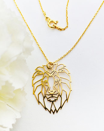 Naszyjnik znak zodiaku LEW , zawieszka z lwem, Anemon Atelier