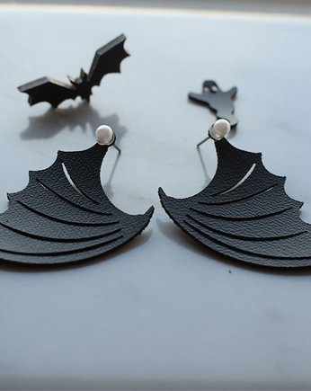 Kolczyki Halloween skrzydła nietoperze, iziartwear