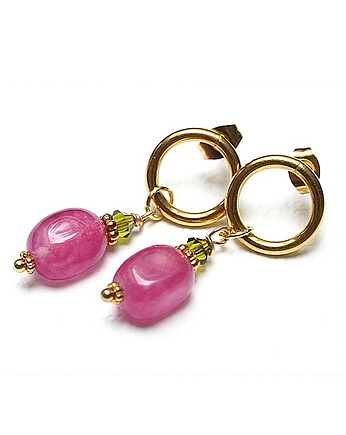 Kolczyki Alloys Collection - Kwarc magenta /13.07.25/, KiKa pracownia