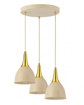 Lampa Wisząca Metalowa Kaszmirowa ze złotym dodatkiem LED, SkyLighting