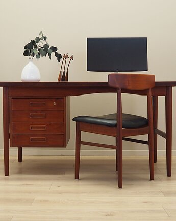 Biurko tekowe, duński design, lata 70, produkcja: Dania, Przetwory design