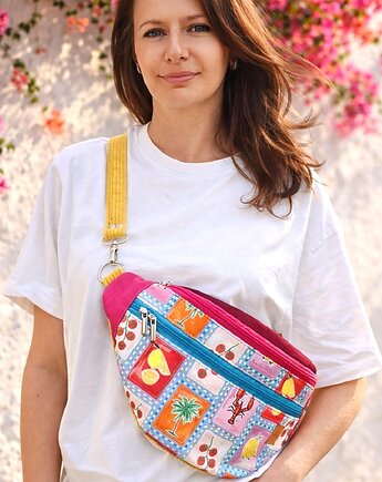 Kolorowa duża nerka XL Amalfi, sabi tatka