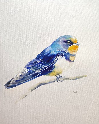 Akwarela jaskółka, Wiktoria Borys Art