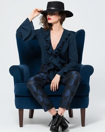 Żakardowe spodnie damskie, Ola Melcer