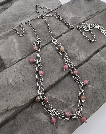 Rodonit - delikatny naszyjnik na zamówienie, RayOfArt