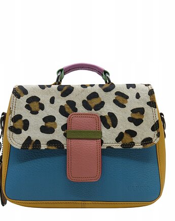 Torebka skórzana damska klasyczna rączka pasek ze skrawków OLIVKA, Olivka Warsaw