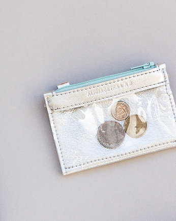 MIKRO +-  / Silver  - portfel ze skóry, OKAZJE - Prezent na Dzień Kobiet