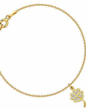 Bransoletka z koniczynką kryształ Swarovski srebro, MYNESS