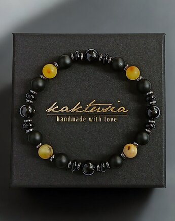 PREMIUM : BRURSZTYN onyks , turmalin, hematyt, kaktusia