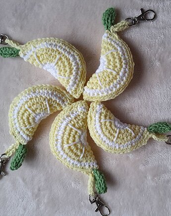 Breloczek handmade. Soczysta cytrynka. Do kluczy, torebki, plecaka. Prezeznt.