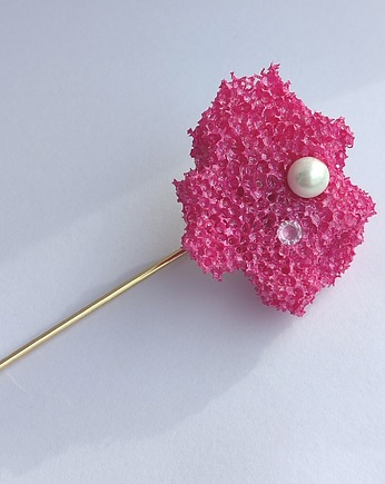 Artystyczna broszka chmurka z perłą- Stambulskie Chmury 1, Agata Blaszkowska Jewelry