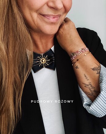 Brosza ze Słońcem  Nowa kolekcja SUN, Pudrowy Różowy