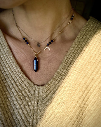 Intuicja - regulowany naszyjnik  z Lapis Lazuli, Ili arte biju