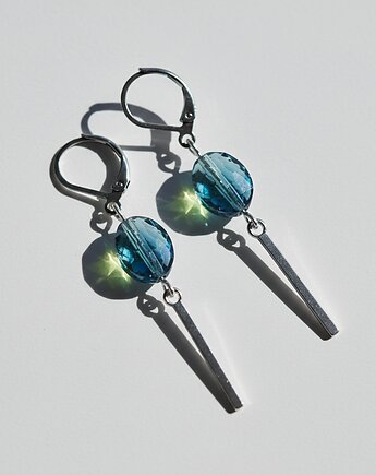 Turkusowe kolczyki z kryształkami, All My Jewelry