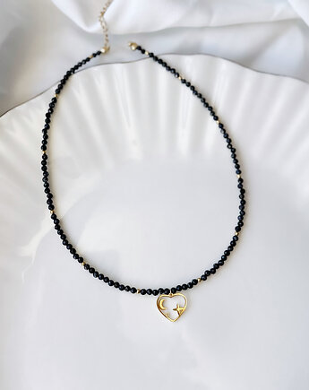 Choker Naszyjnik Noc Kairu Księżyc Serce, Lajka