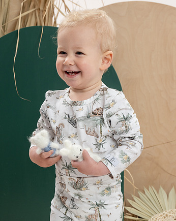 Body niemowlęce FARIT organic długi rękaw oasis, Jamiks
