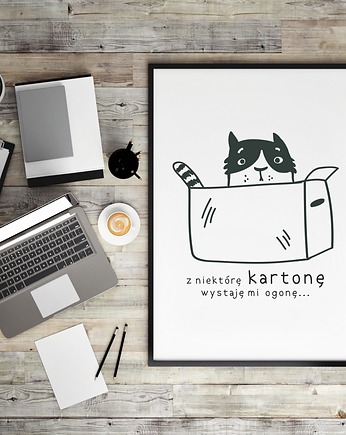 Plakat z kotem z kolekcji: codzienność koteczka, Love Life and Forest