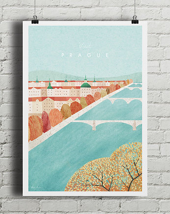 Praga - vintage plakat, minimalmill