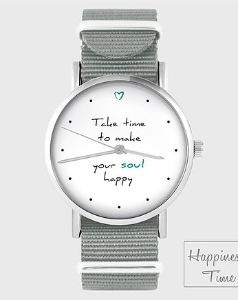 Zegarek - Make your soul happy - szary, yenoo