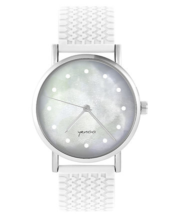 Zegarek - Szary - silikonowy, biały, yenoo