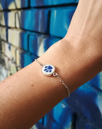 Bransoletka Bolesławiec łapka, biżuteria z talerzy