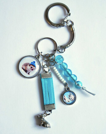 Breloczek - Jeżyk, piesek, kwiaty, rzemień, yenoo