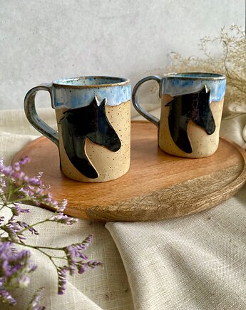 Kubek ceramiczny ręcznie lepiony KOŃ, LEPIEJ CERAMIKA