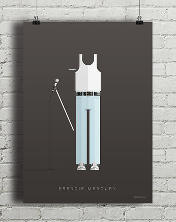 Plakat Freddie Mercury , minimalmill