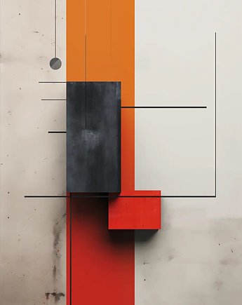 Plakat abstrakcyjny pt. Kolor w przestrzeni I, Manon