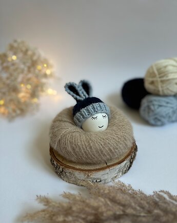 Czapeczka z uszami zająca na jajka wielkanocne - 1 szt., Kocie Motki