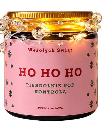 Świeca sojowa pod choinkę Ho Ho Ho, śmieszny prezent, Świece sojowe Anna Nawrot