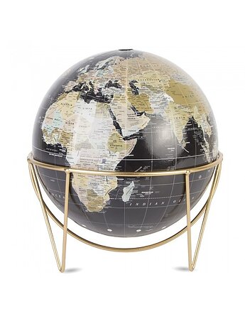 Globus Dekoracyjny Czarny na Złotym Stojaku, MIA home