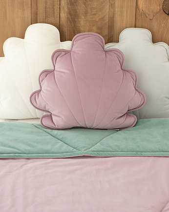 Poduszka Muszla biała, Velvet Shell White, COZY DOZY