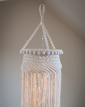 Makramowy Abażur Lampa Lampion Makrama, Sznurkoholiczka