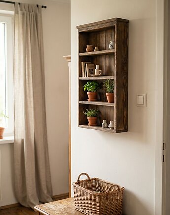 Rustykalna brązowa półka ścienna, PiorunowoSzafa