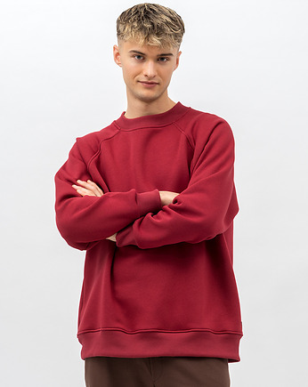 Bluza raglan  basic ciepła ,,VOLKAN" bordo, 3 for U