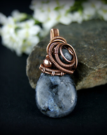 Wisiorek z larvikitem, Blue Pearl Art
