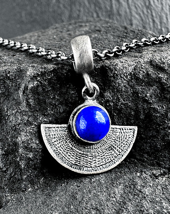 Orientalny wisiorek wachlarz z lapisem lazuli, SHAMBALA
