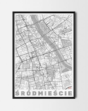 Plakat Śródmieście - CityArtPosters, CityArtPosters