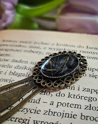 Zakładka z dmuchawcem, owal, Figa handmade accessories