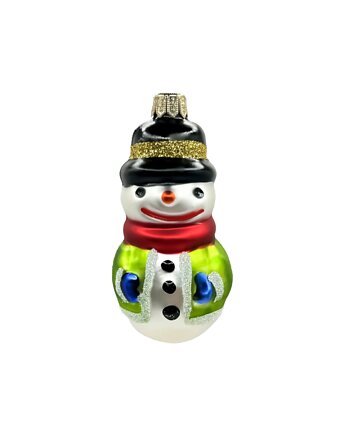 Bombka choinkowa: Uśmiechnięty Bałwanek w szaliku, Syn Bombkarza