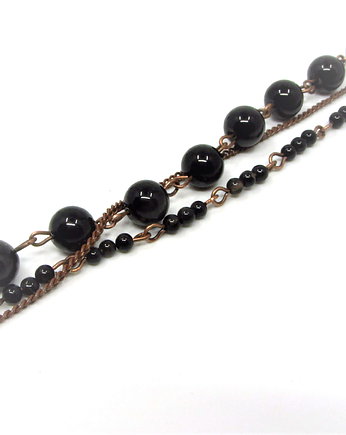 Bransoletka z turmalinem i czarnym onyksem, JanArt