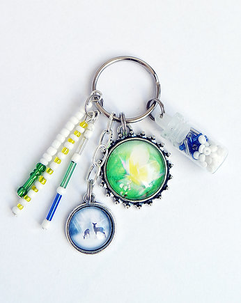 Breloczek - Żółty motyl, sarenki, yenoo